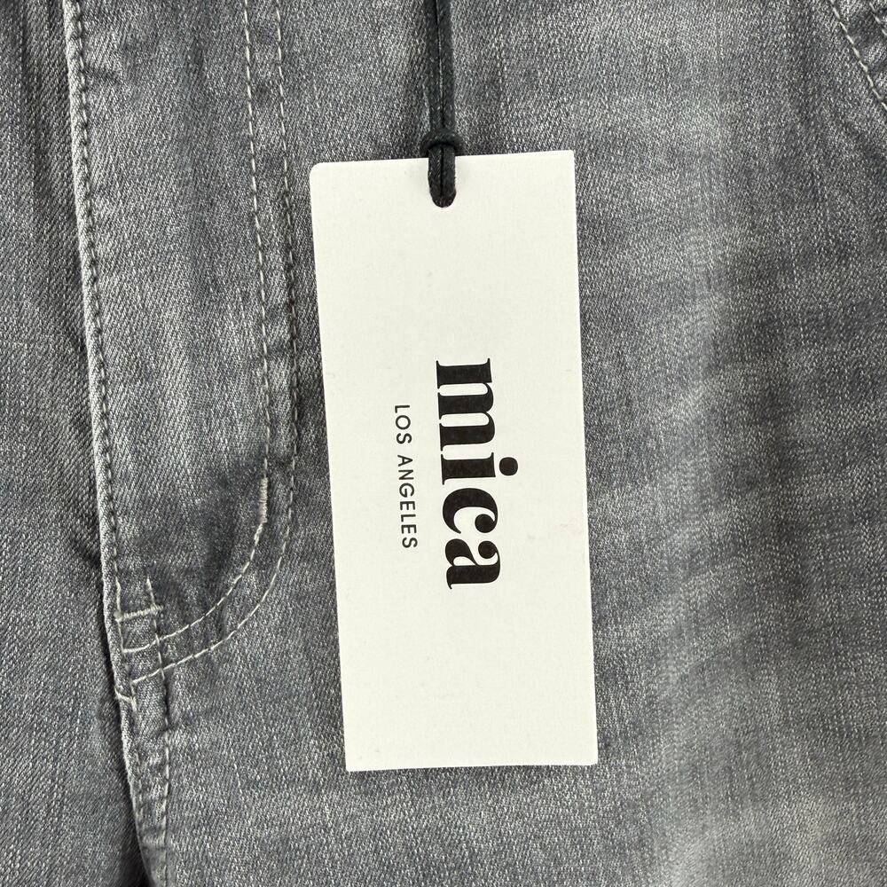 Mica Barrel Jeans Women’s Size 32 NWT Denim Super High Wide Leg Ankle Jeans Gray - Picture 6 of 16